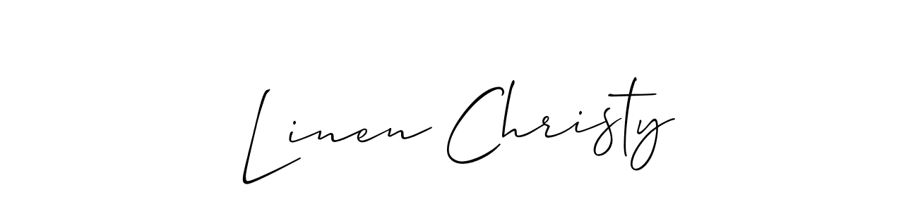 Once you've used our free online signature maker to create your best signature Allison_Script style, it's time to enjoy all of the benefits that Linen Christy name signing documents. Linen Christy signature style 2 images and pictures png