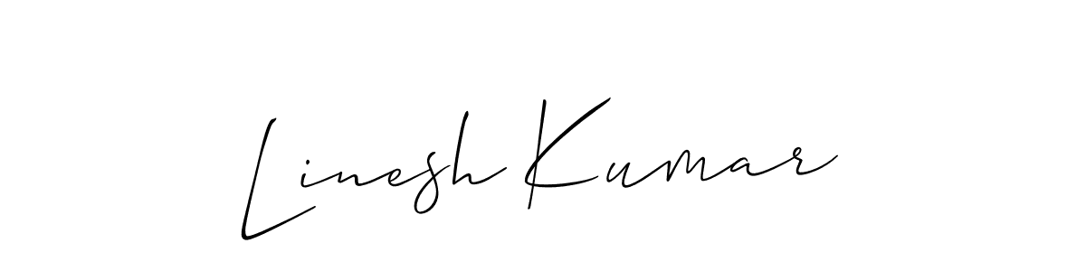 Linesh Kumar stylish signature style. Best Handwritten Sign (Allison_Script) for my name. Handwritten Signature Collection Ideas for my name Linesh Kumar. Linesh Kumar signature style 2 images and pictures png