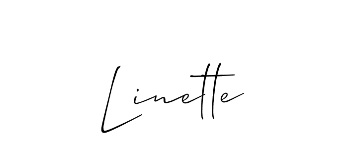 Make a short Linette signature style. Manage your documents anywhere anytime using Allison_Script. Create and add eSignatures, submit forms, share and send files easily. Linette signature style 2 images and pictures png