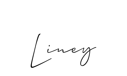 The best way (Allison_Script) to make a short signature is to pick only two or three words in your name. The name Liney include a total of six letters. For converting this name. Liney signature style 2 images and pictures png