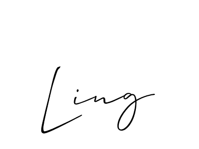 How to make Ling signature? Allison_Script is a professional autograph style. Create handwritten signature for Ling name. Ling signature style 2 images and pictures png