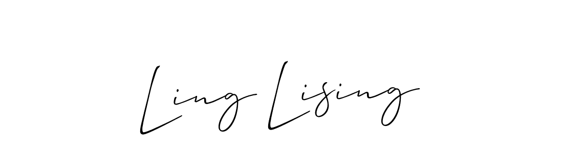 Use a signature maker to create a handwritten signature online. With this signature software, you can design (Allison_Script) your own signature for name Ling Lising. Ling Lising signature style 2 images and pictures png