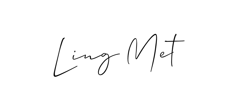 Check out images of Autograph of Ling Met name. Actor Ling Met Signature Style. Allison_Script is a professional sign style online. Ling Met signature style 2 images and pictures png