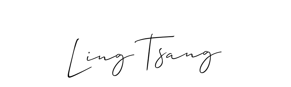 How to make Ling Tsang signature? Allison_Script is a professional autograph style. Create handwritten signature for Ling Tsang name. Ling Tsang signature style 2 images and pictures png