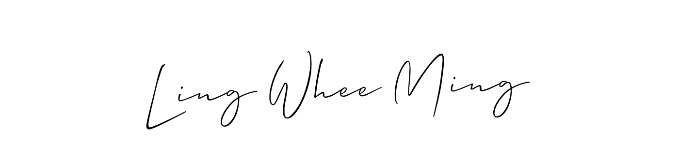 Design your own signature with our free online signature maker. With this signature software, you can create a handwritten (Allison_Script) signature for name Ling Whee Ming. Ling Whee Ming signature style 2 images and pictures png