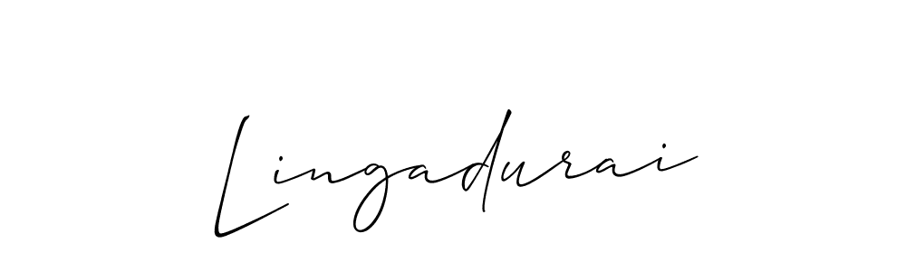 How to make Lingadurai name signature. Use Allison_Script style for creating short signs online. This is the latest handwritten sign. Lingadurai signature style 2 images and pictures png