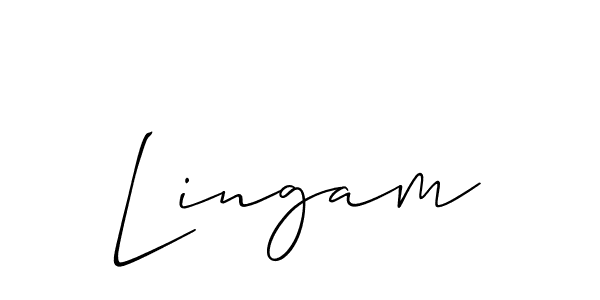 Make a beautiful signature design for name Lingam. With this signature (Allison_Script) style, you can create a handwritten signature for free. Lingam signature style 2 images and pictures png