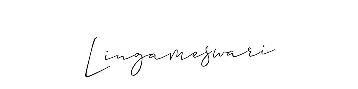Make a beautiful signature design for name Lingameswari. With this signature (Allison_Script) style, you can create a handwritten signature for free. Lingameswari signature style 2 images and pictures png