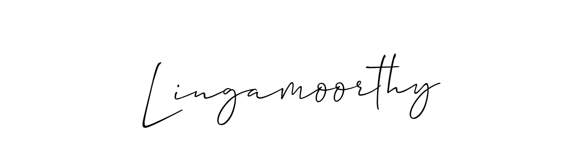 The best way (Allison_Script) to make a short signature is to pick only two or three words in your name. The name Lingamoorthy include a total of six letters. For converting this name. Lingamoorthy signature style 2 images and pictures png