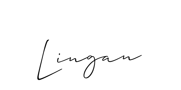 Design your own signature with our free online signature maker. With this signature software, you can create a handwritten (Allison_Script) signature for name Lingan. Lingan signature style 2 images and pictures png