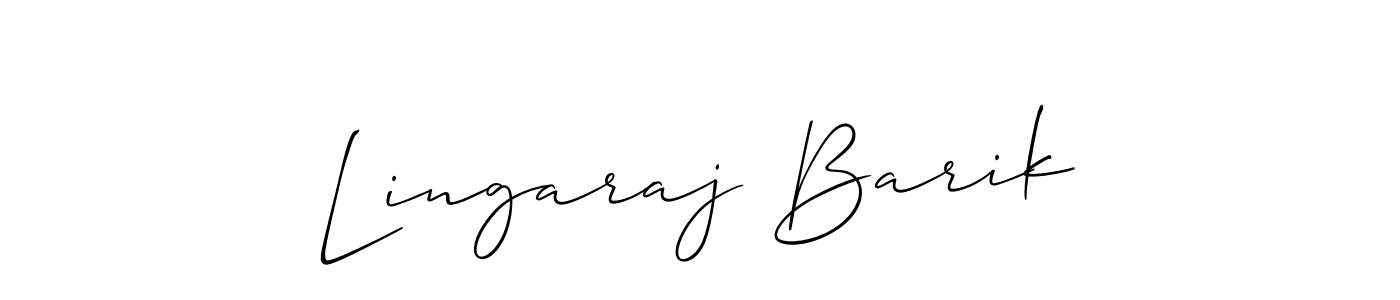 The best way (Allison_Script) to make a short signature is to pick only two or three words in your name. The name Lingaraj Barik include a total of six letters. For converting this name. Lingaraj Barik signature style 2 images and pictures png