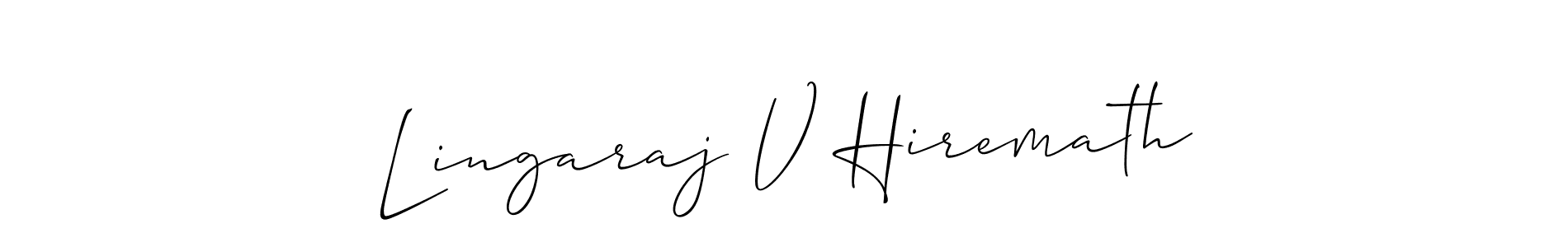 Make a short Lingaraj V Hiremath signature style. Manage your documents anywhere anytime using Allison_Script. Create and add eSignatures, submit forms, share and send files easily. Lingaraj V Hiremath signature style 2 images and pictures png
