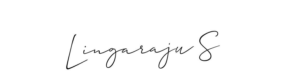 How to make Lingaraju S name signature. Use Allison_Script style for creating short signs online. This is the latest handwritten sign. Lingaraju S signature style 2 images and pictures png