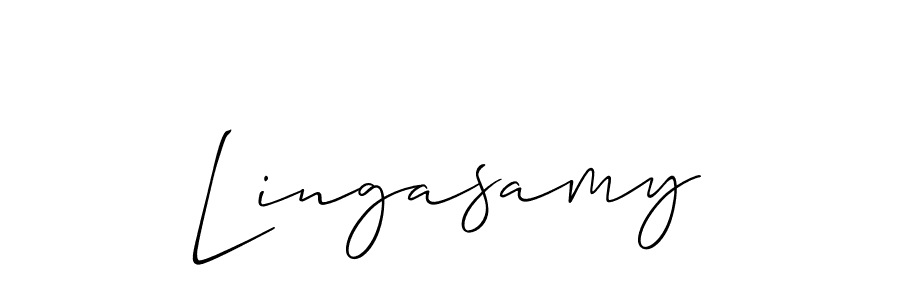 It looks lik you need a new signature style for name Lingasamy. Design unique handwritten (Allison_Script) signature with our free signature maker in just a few clicks. Lingasamy signature style 2 images and pictures png