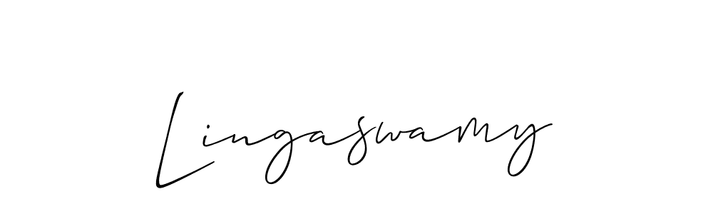 Use a signature maker to create a handwritten signature online. With this signature software, you can design (Allison_Script) your own signature for name Lingaswamy. Lingaswamy signature style 2 images and pictures png