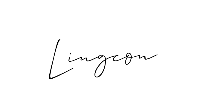 Make a short Lingcon signature style. Manage your documents anywhere anytime using Allison_Script. Create and add eSignatures, submit forms, share and send files easily. Lingcon signature style 2 images and pictures png