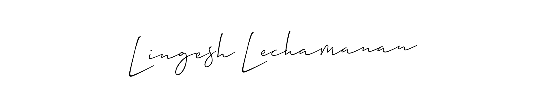 Once you've used our free online signature maker to create your best signature Allison_Script style, it's time to enjoy all of the benefits that Lingesh Lechamanan name signing documents. Lingesh Lechamanan signature style 2 images and pictures png
