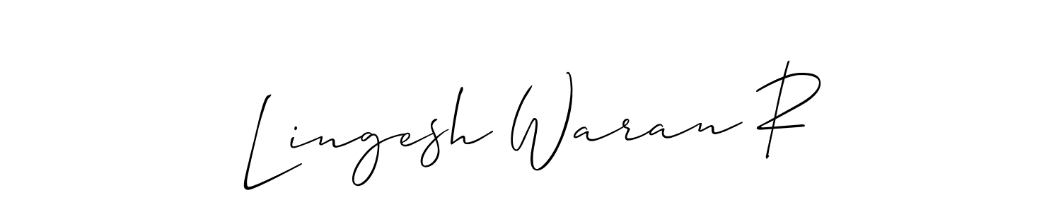 Best and Professional Signature Style for Lingesh Waran R. Allison_Script Best Signature Style Collection. Lingesh Waran R signature style 2 images and pictures png