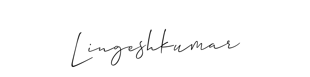 You should practise on your own different ways (Allison_Script) to write your name (Lingeshkumar) in signature. don't let someone else do it for you. Lingeshkumar signature style 2 images and pictures png