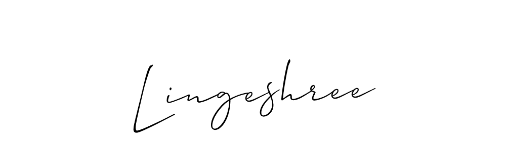Allison_Script is a professional signature style that is perfect for those who want to add a touch of class to their signature. It is also a great choice for those who want to make their signature more unique. Get Lingeshree name to fancy signature for free. Lingeshree signature style 2 images and pictures png