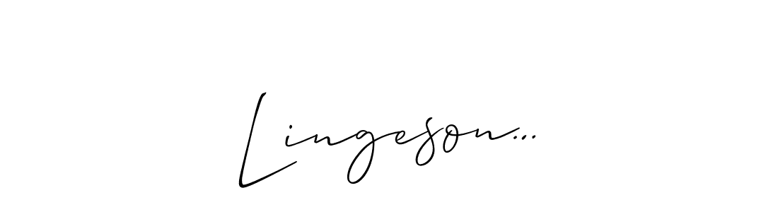 How to make Lingeson… name signature. Use Allison_Script style for creating short signs online. This is the latest handwritten sign. Lingeson… signature style 2 images and pictures png