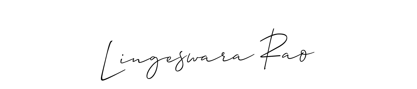 Also You can easily find your signature by using the search form. We will create Lingeswara Rao name handwritten signature images for you free of cost using Allison_Script sign style. Lingeswara Rao signature style 2 images and pictures png