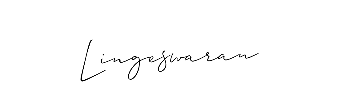 Create a beautiful signature design for name Lingeswaran. With this signature (Allison_Script) fonts, you can make a handwritten signature for free. Lingeswaran signature style 2 images and pictures png