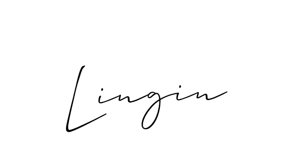 How to make Lingin name signature. Use Allison_Script style for creating short signs online. This is the latest handwritten sign. Lingin signature style 2 images and pictures png