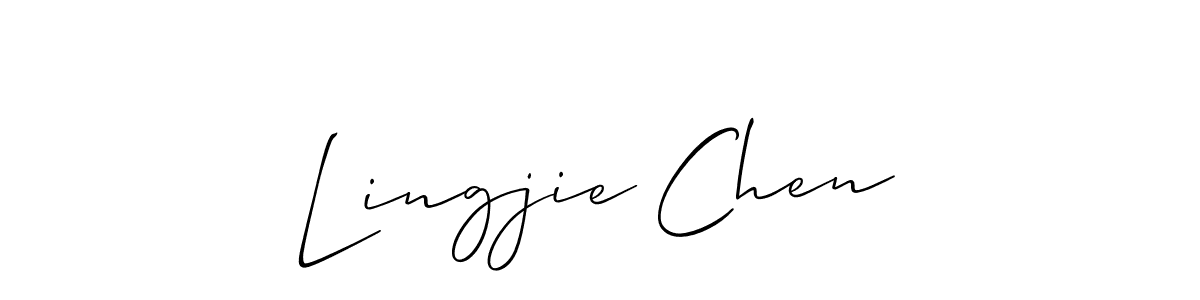 Create a beautiful signature design for name Lingjie Chen. With this signature (Allison_Script) fonts, you can make a handwritten signature for free. Lingjie Chen signature style 2 images and pictures png