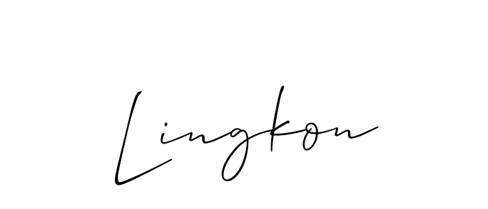 Lingkon stylish signature style. Best Handwritten Sign (Allison_Script) for my name. Handwritten Signature Collection Ideas for my name Lingkon. Lingkon signature style 2 images and pictures png