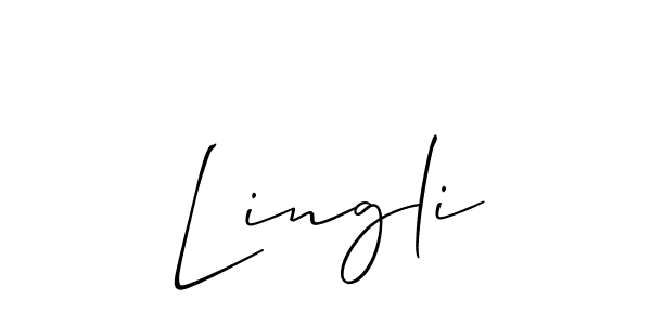 Design your own signature with our free online signature maker. With this signature software, you can create a handwritten (Allison_Script) signature for name Lingli. Lingli signature style 2 images and pictures png