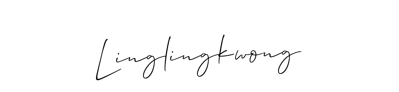 Design your own signature with our free online signature maker. With this signature software, you can create a handwritten (Allison_Script) signature for name Linglingkwong. Linglingkwong signature style 2 images and pictures png