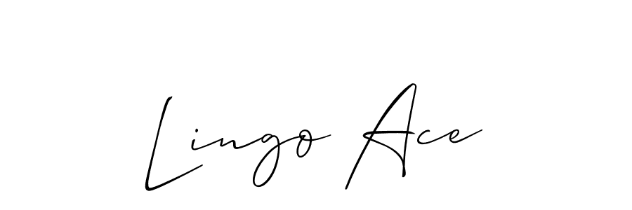 The best way (Allison_Script) to make a short signature is to pick only two or three words in your name. The name Lingo Ace include a total of six letters. For converting this name. Lingo Ace signature style 2 images and pictures png