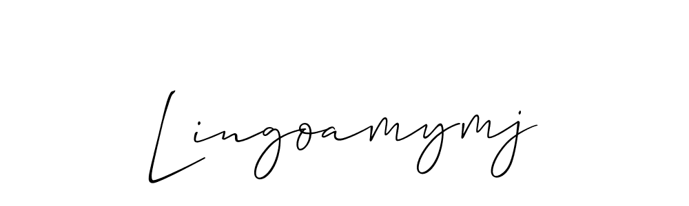 if you are searching for the best signature style for your name Lingoamymj. so please give up your signature search. here we have designed multiple signature styles  using Allison_Script. Lingoamymj signature style 2 images and pictures png
