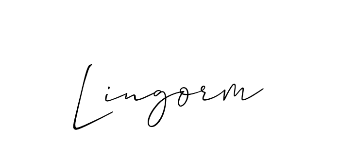 Design your own signature with our free online signature maker. With this signature software, you can create a handwritten (Allison_Script) signature for name Lingorm. Lingorm signature style 2 images and pictures png