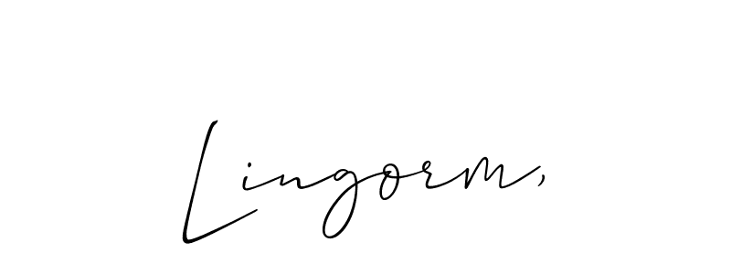 Also You can easily find your signature by using the search form. We will create Lingorm, name handwritten signature images for you free of cost using Allison_Script sign style. Lingorm, signature style 2 images and pictures png