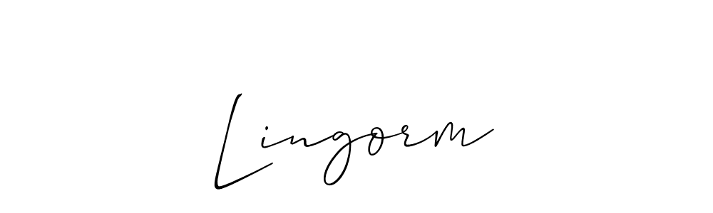 How to Draw Lingorm♡ signature style? Allison_Script is a latest design signature styles for name Lingorm♡. Lingorm♡ signature style 2 images and pictures png