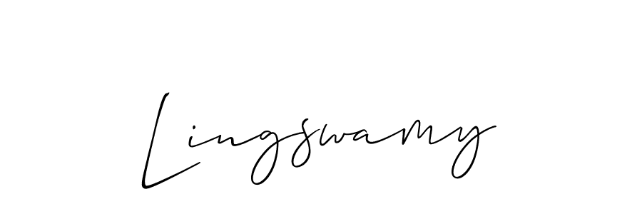 Also we have Lingswamy name is the best signature style. Create professional handwritten signature collection using Allison_Script autograph style. Lingswamy signature style 2 images and pictures png