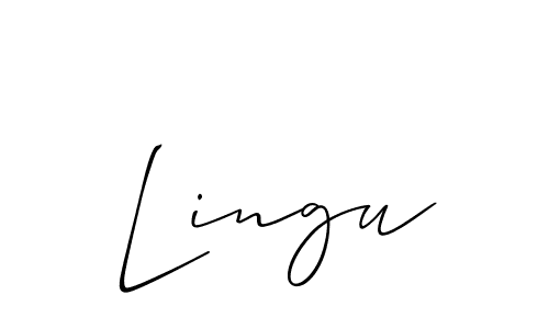 The best way (Allison_Script) to make a short signature is to pick only two or three words in your name. The name Lingu include a total of six letters. For converting this name. Lingu signature style 2 images and pictures png