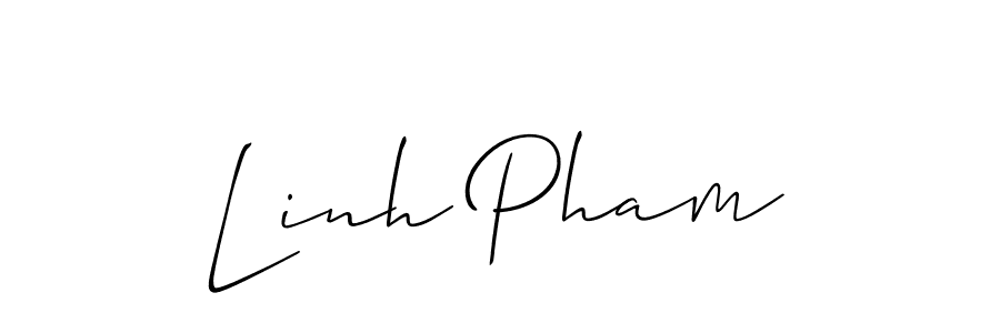 Allison_Script is a professional signature style that is perfect for those who want to add a touch of class to their signature. It is also a great choice for those who want to make their signature more unique. Get Linh Pham name to fancy signature for free. Linh Pham signature style 2 images and pictures png