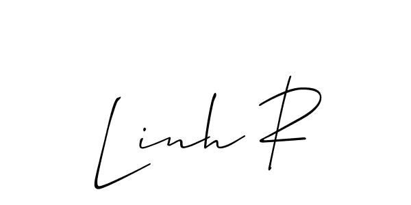 Linh R stylish signature style. Best Handwritten Sign (Allison_Script) for my name. Handwritten Signature Collection Ideas for my name Linh R. Linh R signature style 2 images and pictures png
