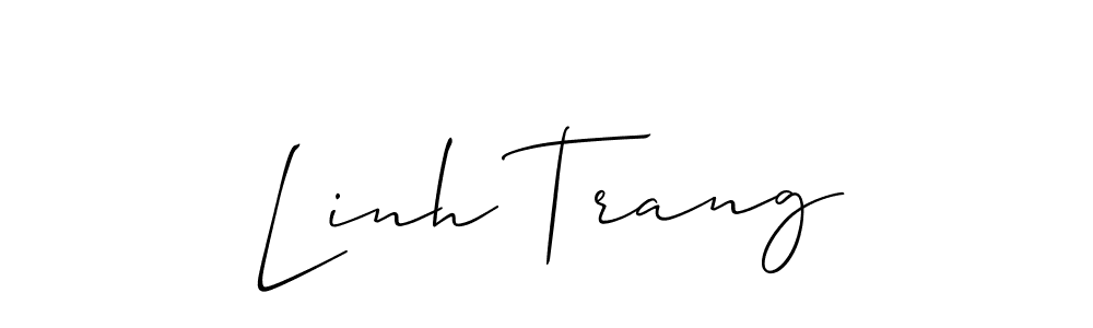 Linh Trang stylish signature style. Best Handwritten Sign (Allison_Script) for my name. Handwritten Signature Collection Ideas for my name Linh Trang. Linh Trang signature style 2 images and pictures png