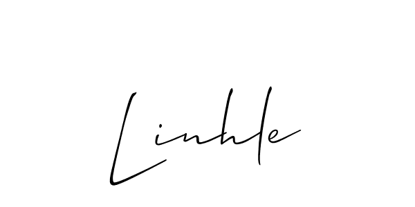 How to Draw Linhle signature style? Allison_Script is a latest design signature styles for name Linhle. Linhle signature style 2 images and pictures png