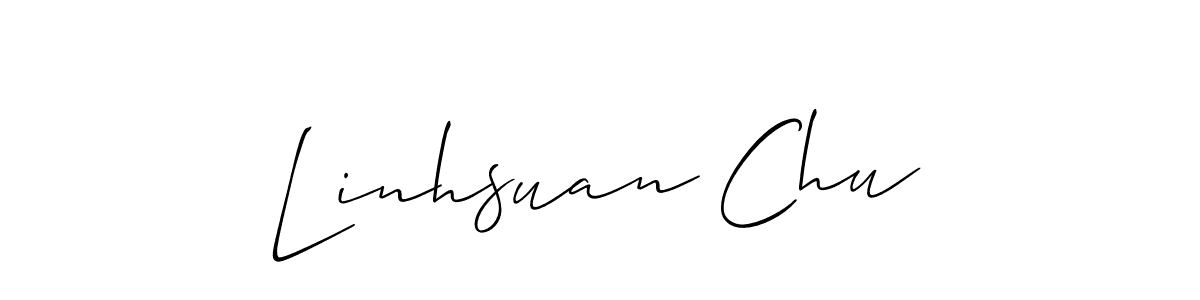 It looks lik you need a new signature style for name Linhsuan Chu. Design unique handwritten (Allison_Script) signature with our free signature maker in just a few clicks. Linhsuan Chu signature style 2 images and pictures png