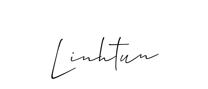 How to make Linhtun name signature. Use Allison_Script style for creating short signs online. This is the latest handwritten sign. Linhtun signature style 2 images and pictures png