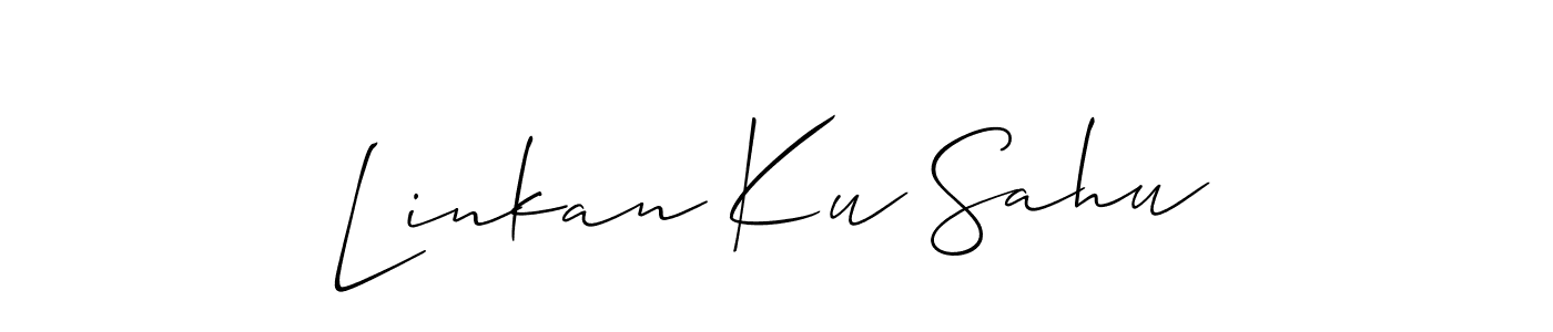 Use a signature maker to create a handwritten signature online. With this signature software, you can design (Allison_Script) your own signature for name Linkan Ku Sahu. Linkan Ku Sahu signature style 2 images and pictures png