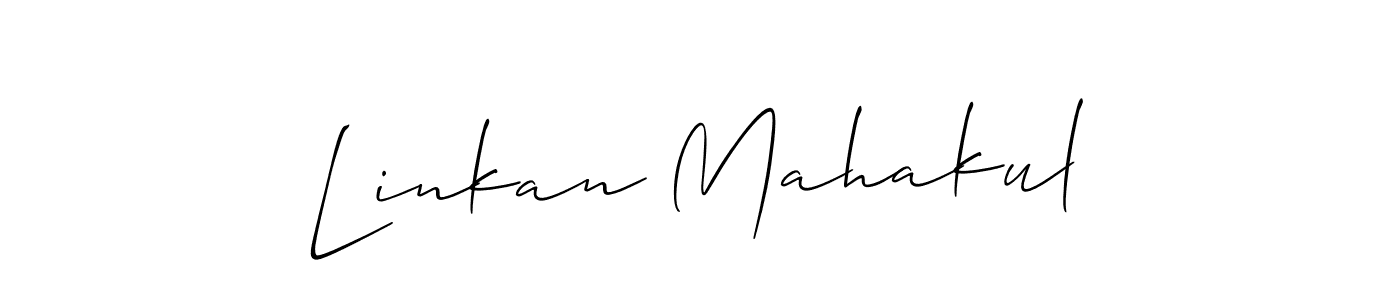 How to Draw Linkan Mahakul signature style? Allison_Script is a latest design signature styles for name Linkan Mahakul. Linkan Mahakul signature style 2 images and pictures png