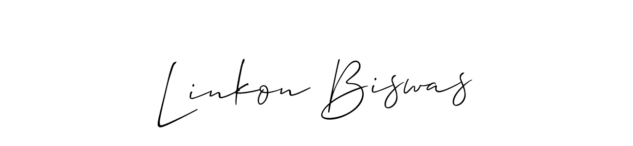 How to Draw Linkon Biswas signature style? Allison_Script is a latest design signature styles for name Linkon Biswas. Linkon Biswas signature style 2 images and pictures png