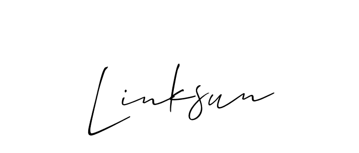 if you are searching for the best signature style for your name Linksun. so please give up your signature search. here we have designed multiple signature styles  using Allison_Script. Linksun signature style 2 images and pictures png