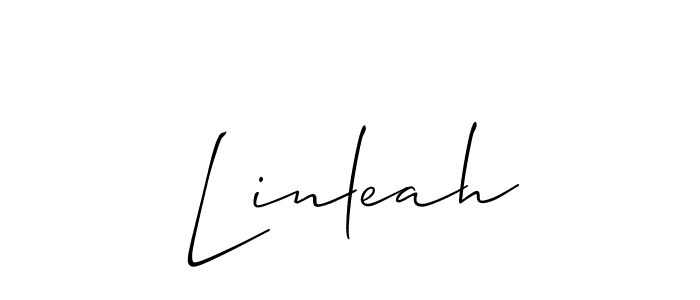 Design your own signature with our free online signature maker. With this signature software, you can create a handwritten (Allison_Script) signature for name Linleah. Linleah signature style 2 images and pictures png